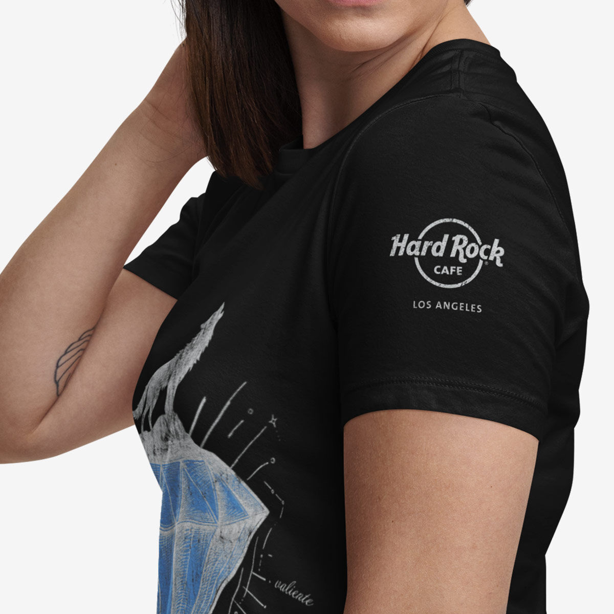 Hard Rock X Shakira Diamond Wolf Tee in Black | Online Rock Shop